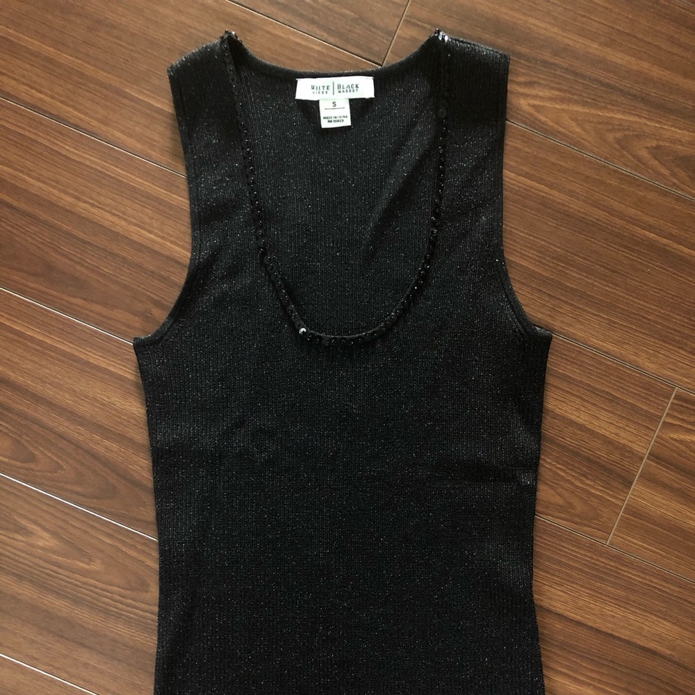 White House Black Market Sparkly tank with sequins